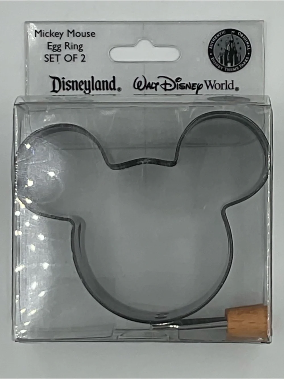 NWT Disneyland Walt Disney World Mickey Mouse Egg Ring Set of 2 - Black